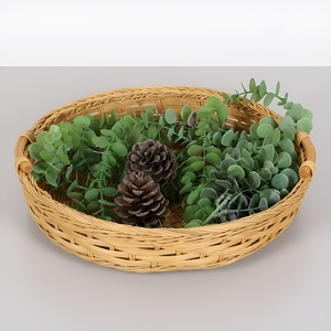 Braided rattan <b>tray</b> for coffee table decor superior quality natural <b>storage</b> <b>trays</b> lowest cost - Product Image 5