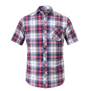 Nueva Camisa de Verano para Hombre, Moderna, Casual, Antiarrugas, Transpirable, de Punto, de Manga Corta, a Cuadros, con Cuello - Product Image 5