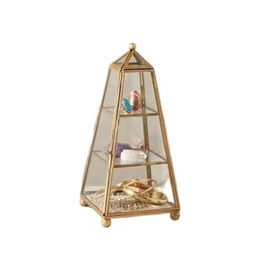 Luxury Collection Metal & Glass Jewelry <b>Box</b> Premium <b>Trinket</b> Organizer for Jewelry Rings Earrings Necklace Bracelet Home - Product Image 2