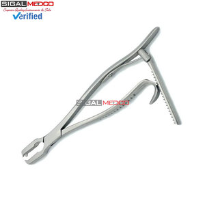 Pinces à os 5 pouces 12,5 cm en acier inoxydable réutilisables à verrouillage à cliquet 2x2 dents Instrument chirurgical orthopédique vétérinaire - Product Image 4