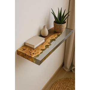 Étagères murales en résine époxy pour la décoration moderne de la maison, élégantes étagères de présentation - Product Image 1