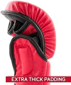 Gants de MMA bleus de qualité supérieure, mitaines de grappling durables, mitaines de boxe professionnelles pour l'entraînement et le sparring en arts martiaux, mitaines à paume ouverte - Product Image 6