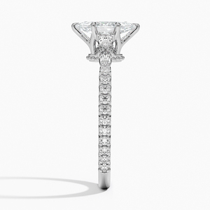 BOJ <b>Ring</b> 080 Marquise Cut 925 <b>Silver</b> Halo Prong Stone <b>Solitaire</b> Diamond <b>Ring</b> 2ct D Color VVS1 Moissanite GRA Certified Low Price - Product Image 3