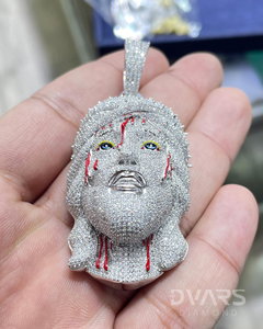 Pendentif Jésus Moissanite VVS Iced Out, Pendentif Hip Hop Personnalisé, Passe le Testeur de Diamant, Pendentif Chrétien pour Hommes, Pendentif en Argent 925 - Product Image 1