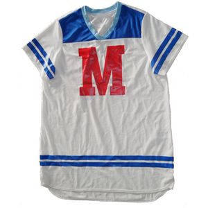Maillots de football américain personnalisés unisexes respirants 100% polyester antibactériens écologiques imprimés streetwear avec patch brodé - Product Image 1