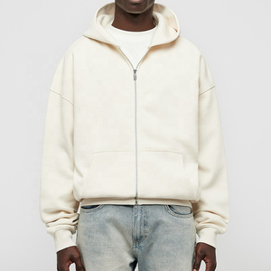Sweat-shirt à capuche surdimensionné pour homme, noir uni, coton French Terry, style minimaliste, vêtements d'automne - Product Image 5