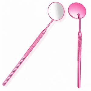 Outil miroir rose pour extensions de cils avec poignée texturée pour une application précise - Product Image 1