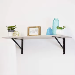 Heavy Duty L Shape Metal <b>Triangle</b> Wall <b>Bracket</b> Black Floating <b>Shelf</b> Support <b>Bracket</b> for DIY Home Use ADONG A04 - Product Image 3