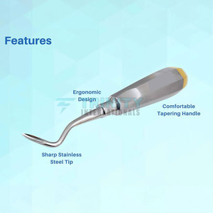 Instrumento Médico Ergonómico Manual Angular, Elevador de Raíces Dentales, Herramienta de Extracción de Dientes para Cirugía Dental - Product Image 3