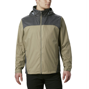 Veste softshell unisexe à capuche olive, résistante à l'eau, écologique, respirante, manches longues, pour la randonnée et les activités de plein air, coupe classique - Product Image 4
