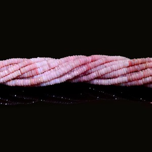 Natural Pink Opal Faceted Heishi Tyre Gemstone Beads 5MM 8MM Shaded Opal <b>Spacer</b> Beads Loose Stone For Jewelry Making Wholesale - Product Image 2