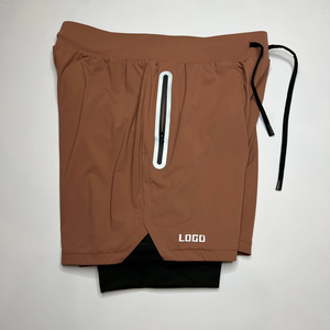 Pantalones Cortos Deportivos 2 en 1 para Hombre, Ecológicos, de Secado Rápido, Transpirables, para Entrenamiento Activo, Ejercicio, Trotar, Ciclismo, Correr, Malla, Gimnasio - Product Image 3