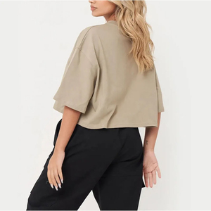 T-shirts en gros pour femme, streetwear, t-shirts oversize, coton, t-shirts grande taille pour femme, 100% coton - Product Image 3
