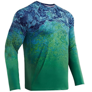Chemises de pêche à manches longues pour hommes, design personnalisé, sublimation, imperméables, UPF50+, protection solaire, équipement de pêche en plein air - Product Image 5