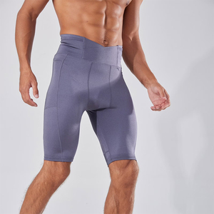 Short de sport décontracté gris léger et respirant à taille élastique avec poche pour la course et l'entraînement - Product Image 6