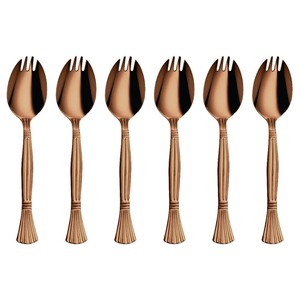 Ensemble de couverts élégants en or rose pour la cuisine – Cuillères et fourchettes en acier inoxydable pour des repas de luxe et des cadeaux - Product Image 1
