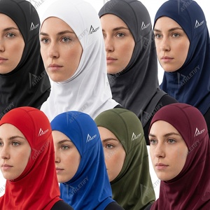 Muslim Women Gym Sports Hijab Breathable Moisture Wicking Eco-Friendly Sustainable Four-Way Stretch Running Everyday Hijab - Product Image 2