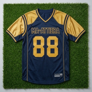 Jersey de Fútbol Americano Azul Marino y Dorado para Hombre, Personalizado 88, Ropa Deportiva, Uniforme de Equipo, Ropa de Alto Rendimiento, Venta al Por Mayor - Product Image 5