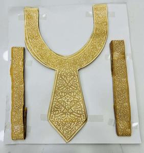 Patch de col en jacquard durable, tissé par un designer, pour la décoration de vêtements ethniques tels que les kurtis et les salwar kameez, fournisseur. - Product Image 6