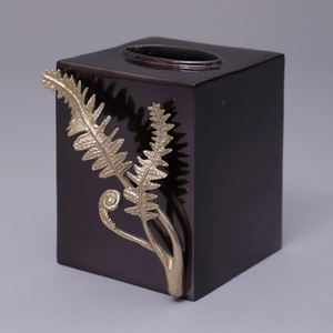 Boîte à mouchoirs en métal de couleur noire de qualité supérieure, en forme de fleur, adaptée aux tables élégantes, aux mariages ou à la décoration de repas festifs - Product Image 5