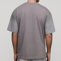 T-shirt basique en coton noir pour homme, 280 grammes, col rond, manches courtes, coupe ample, style streetwear décontracté