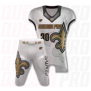 Tenues de football américain personnalisées brodées pour jeunes, équipes universitaires, maillots de flag football, shorts, ensembles, vêtements de sport par sublimation - Product Image 2