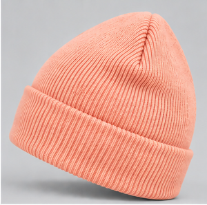 Custom Winter Beanie Hat Knitted Cuffed <b>Cap</b> With Embroidery Logo For Men Women Kids Warm Ribbed <b>Plain</b> Toque Autumn Casual - Product Image 1