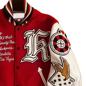 Chaqueta Varsity de Carreras Personalizada de Alta Calidad, Fabricante OEM ODM, Chaquetas con Logotipo Personalizado Bordado, Apliques y Parches - Product Image 3