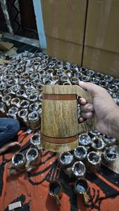 Taza de Madera Clásica Hecha a Mano Personalizada para el Hogar, Oficina u Hotel, Taza de Cerveza de Madera, Taza de Té con la Mejor Calidad, Mayorista de la India - Product Image 2