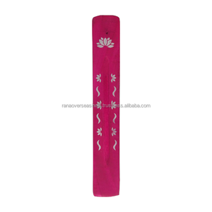 Porte-encens décoratif en bois avec motif de fleur de lotus pour l'aromathérapie, la relaxation et la décoration de la maison - Product Image 1