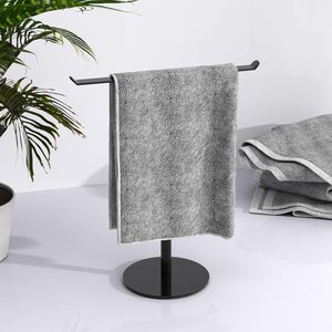 Support de serviettes et porte-serviettes de toilette en métal noir pour comptoir, idéal pour salle de bain et cuisine, accessoires de salle de bain disponibles - Product Image 2
