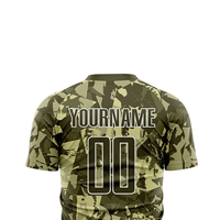 Kaos Sepak Bola Latihan Tim Untuk Pria Custom Sublimasi Cetak Jersey Sepak Bola Kamuflase Warna Solid