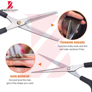 Ciseaux de coiffure professionnels personnalisés avec logo OEM, ciseaux à effiler pour la maison, le salon, la coiffure, les ciseaux de barbier - Product Image 5