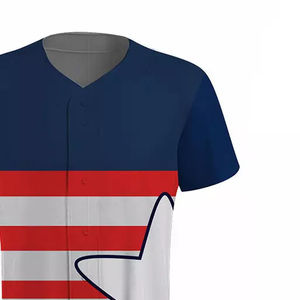 Uniforme de baseball respirant à manches courtes, grande taille, personnalisé par sublimation, de qualité supérieure, vente en gros, vêtements de sport - Product Image 3