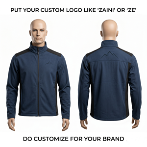 Veste Softshell en polyester et élasthanne de qualité supérieure 350 GSM, noir anthracite, design à panneaux, broderie personnalisée, logo imprimé TPU - Product Image 6