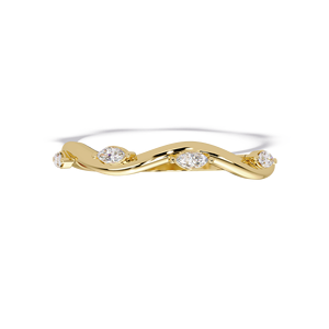Minimalist 14k Gold Marquise Cut Lab Grown Diamond 0.13 Carat TW <b>Fine</b> Jewelry Luxury Custom Women's Wedding Engagement <b>Ring</b> - Product Image 2