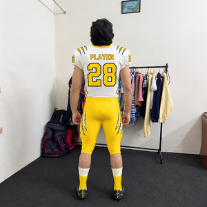 Tenue de football américain professionnelle à manches courtes, personnalisable, 100 % polyester, kit uniforme, grandes tailles, services OEM - Product Image 4