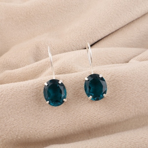 Bijoux élégants et tendance en apatite bleue et argent sterling 925 pour femmes et filles, à porter lors de fêtes de mariage. - Product Image 1