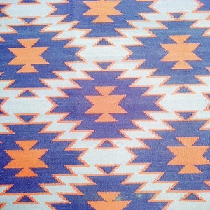 Skykilim — tapis de course pour adulte, housse de tapisserie et tabouret, en tissu dcurrie, tissée à la main, coton fin, Design personnalisé, 100% coton géométrique - Product Image 2