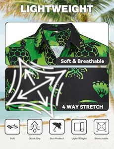 Chemise multicolore pour homme à manches courtes, imprimé tropical hawaïen, décontractée, boutonnée, pour l'été, motif floral, idéale pour les vacances - Product Image 2