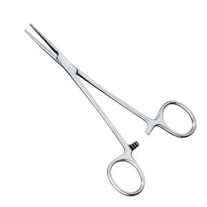 Pinzas Micro Halstead de 12 cm, Instrumento Quirúrgico de Acero Inoxidable de Precisión para Uso Hemostático Fino - Product Image 1
