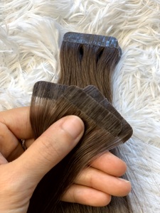 Giá bán buôn chất lượng Salon vô hình tự nhiên Trinh Nữ con người băng trong phần mở rộng tóc với sóng tự nhiên máy đôi sợi ngang - Product Image 3