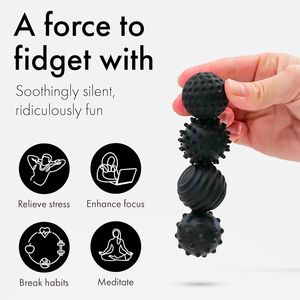 Sfere Magnetiche in Silicone per Fidget Cube, Divertenti per Adulti, Antistress con Superficie Testurizzata a Onde e Nervature - Product Image 4
