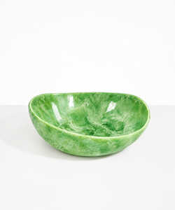 Bol classique en résine écologique avec des billes de marbre blanc polies pour servir des salades, décoration de la maison, fête - Product Image 3