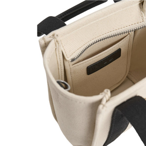 Haute qualité Vietnam usine directe nouvelle mode sac fourre-tout coton épaisseur tissu sangle en cuir crochet poche sac à provisions - Product Image 4