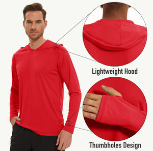 เสื้อยืดตกปลาแบบกำหนดเองสำหรับ OEM แบรนด์ส่วนตัว ผู้ผลิตขายส่ง ผู้จัดจำหน่าย ผลิตจำนวนมาก ป้องกันรังสียูวี ชุดฝึกซ้อม - Product Image 5