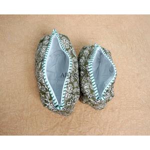 Beautiful Block Printed Quilted Cotton Vanity Bag Set Of 3 Pieces Women's Travel Cosmetic Pouch Storage Cosmetic Bags And Cases - Product Image 6