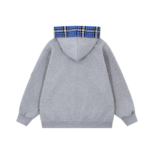 Sudadera Unisex Oversize con Cuello Alto y Cremallera, Forro Gris Azulado, Estilo Casual Urbano, Ropa de Otoño, 100% Algodón Felpa - Product Image 3