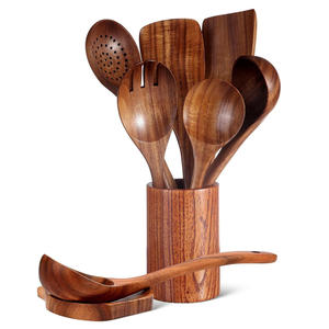 Juego de espátulas de madera para cocinar a precio competitivo, utensilios de cocina de calidad comercial, espátulas de madera - Product Image 4