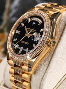 Luxury Men's ETA <b>Automatic</b> Mechanical Watch 18K Gold Plated 40mm Sapphire Crystal for Bracelet Baguette Diamond <b>Wristwatch</b> - Product Image 4